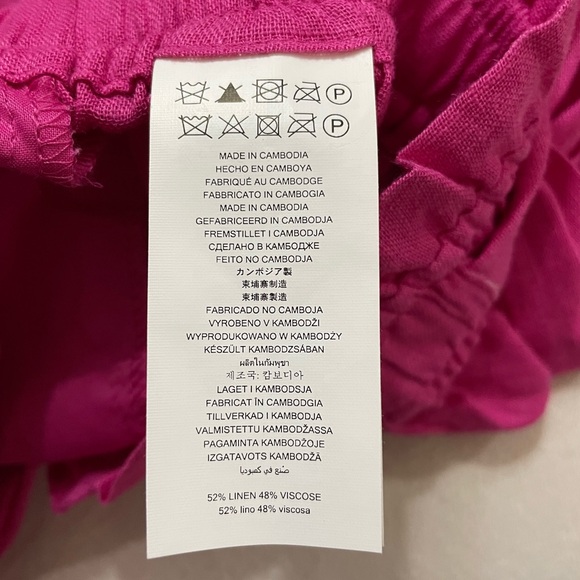 NWT Michael Kors Wide Leg Front Tie Pants Hot Pink Size XL - Picture 8 of 11